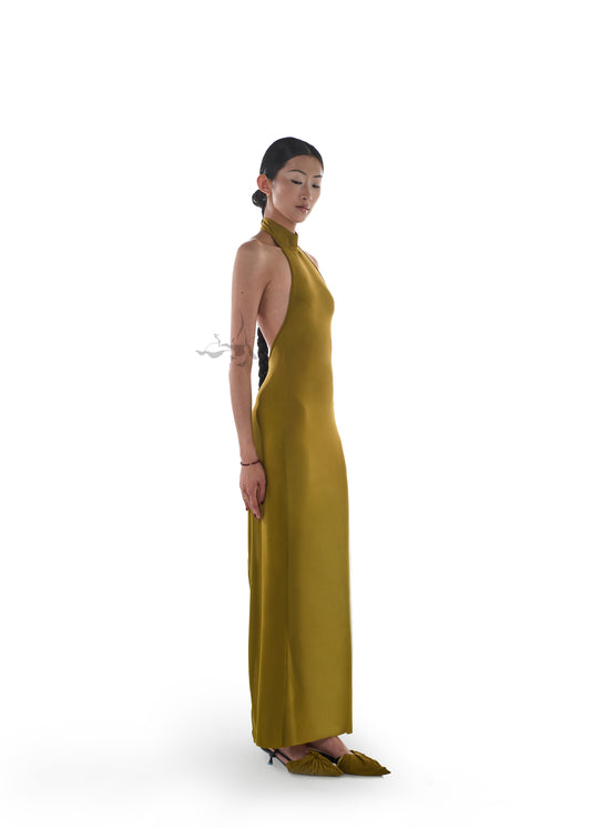 JIFF CONTOUR Golden Jade Collection Women's Backless Dress