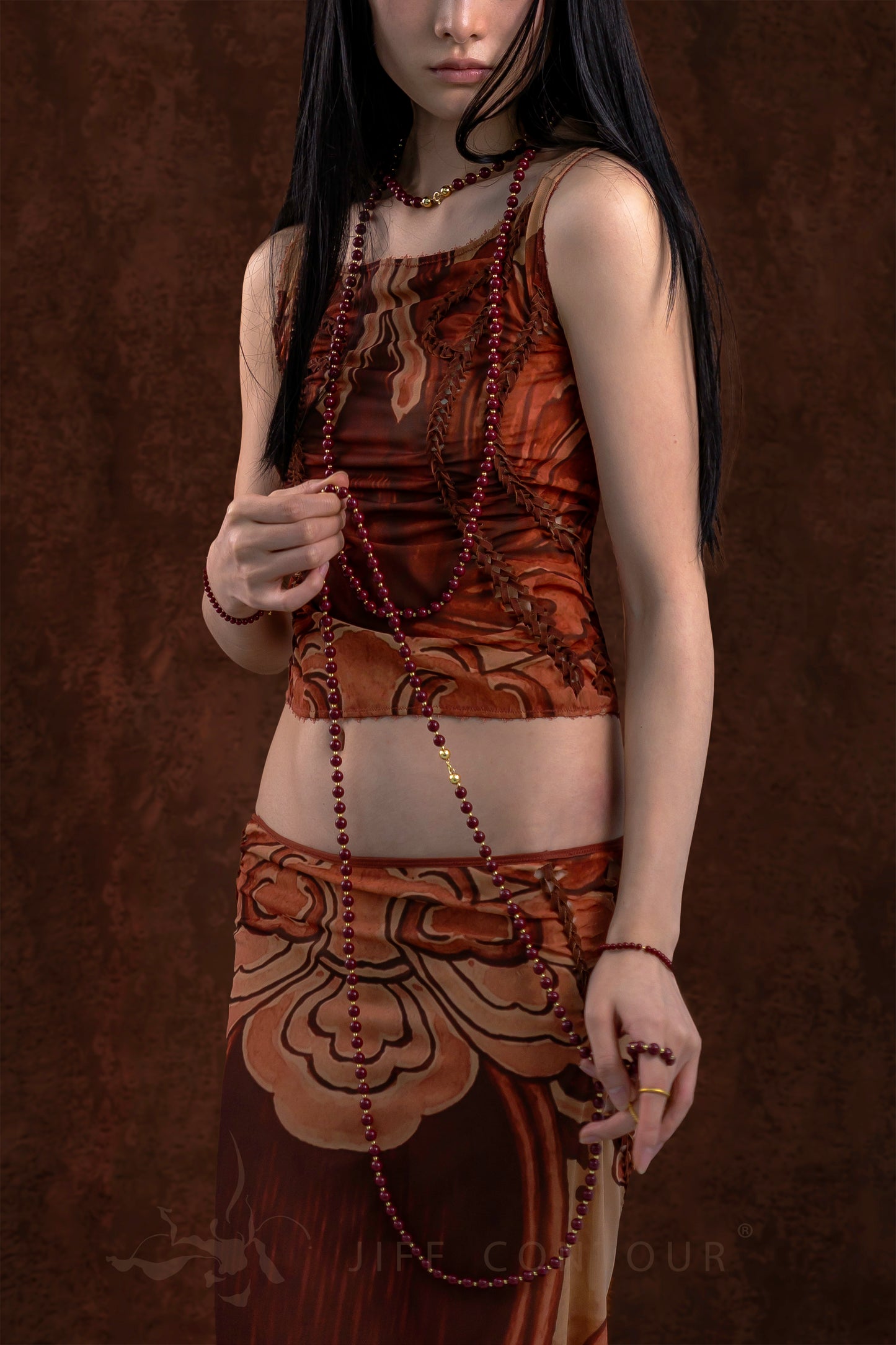 JIFF CONTOUR Religion Collection Artisan Women's Hand-Knitted Vest Top