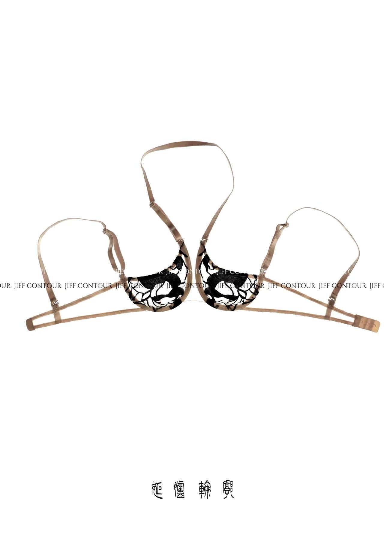 JIFF CONTOUR Black Orchid Collection Women's Multiwear Cross Strap Bra