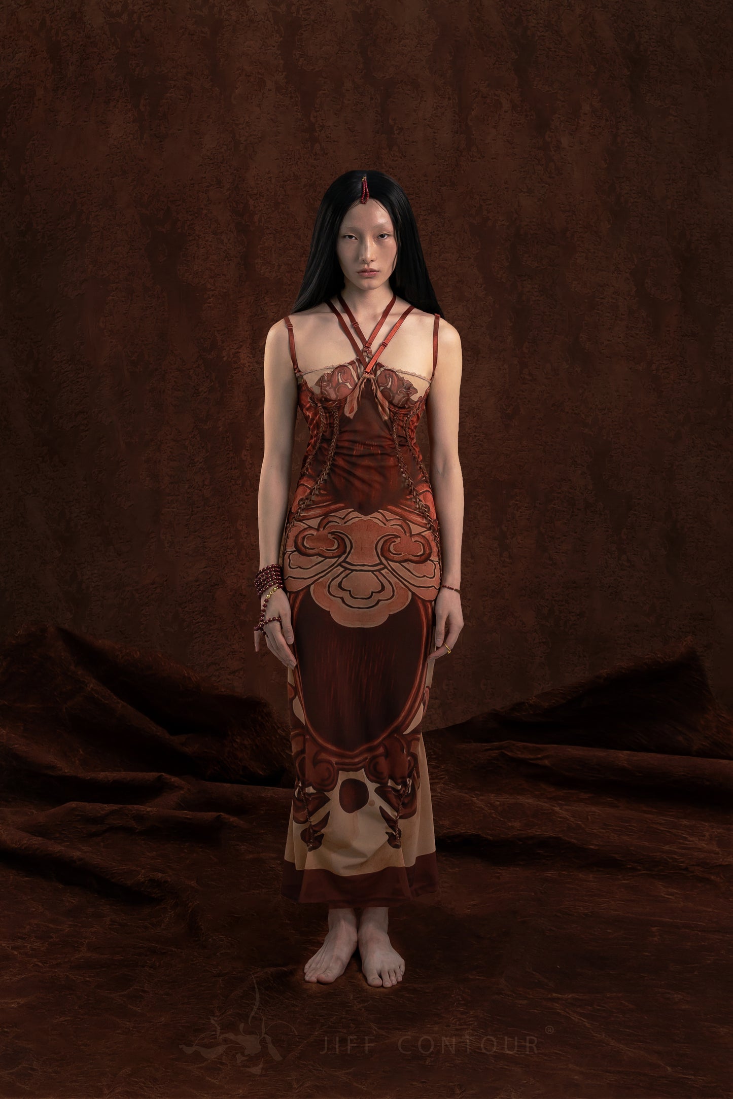 JIFF CONTOUR Religion Collection Artisan Women's Hand-Knitted Underbust Dress