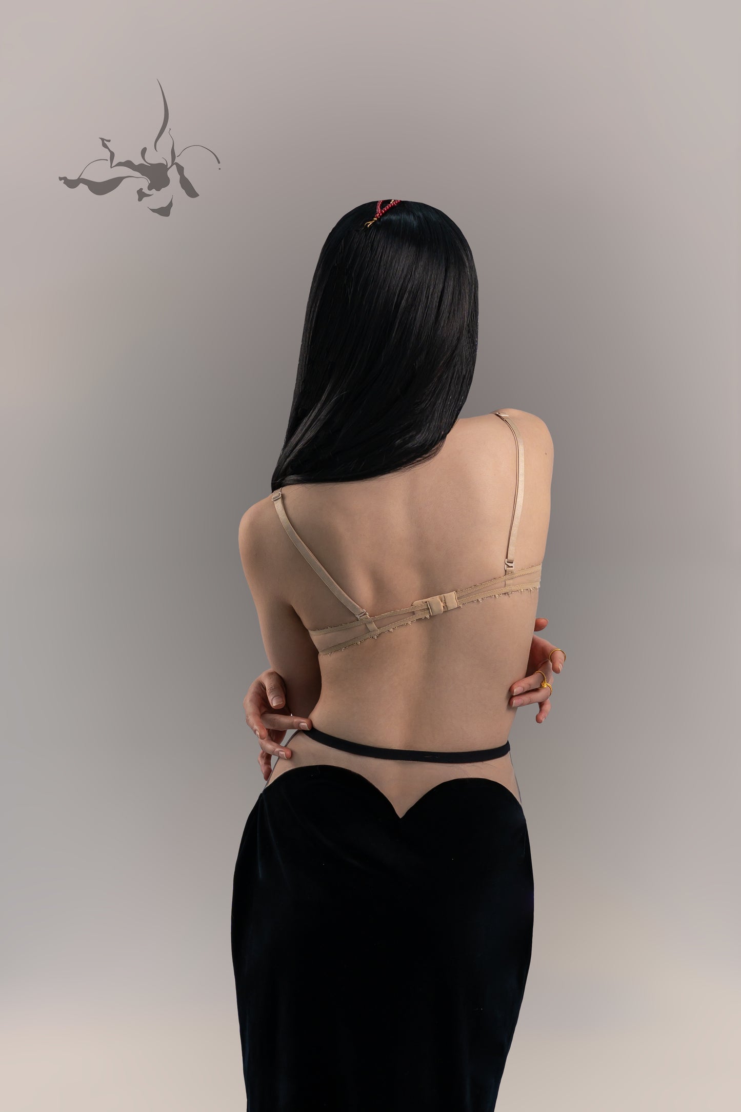 JIFF CONTOUR Black Orchid Collection Women's Multiwear Cross Strap Bra