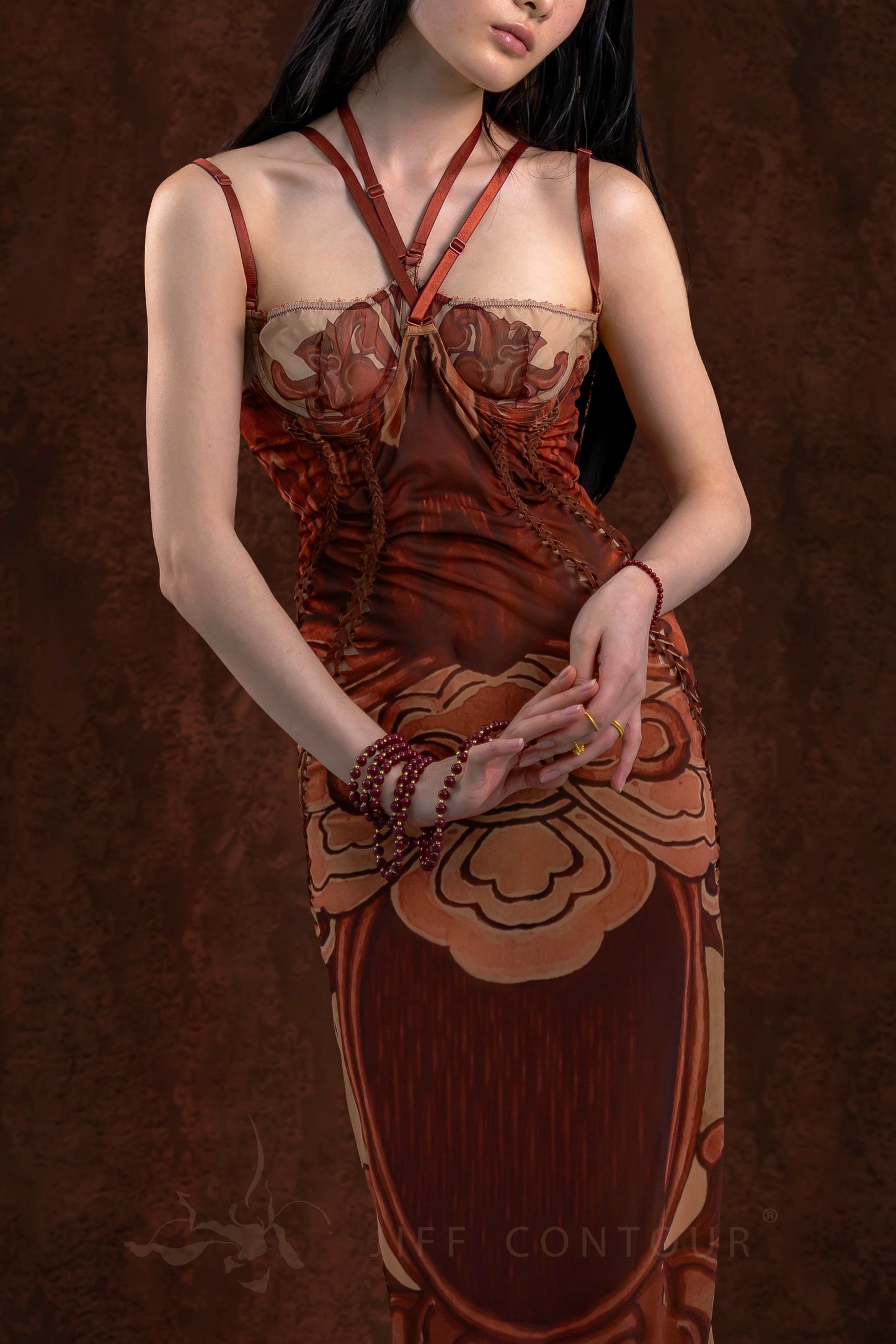 JIFF CONTOUR Religion Collection Artisan Women's Hand-Knitted Underbust Dress