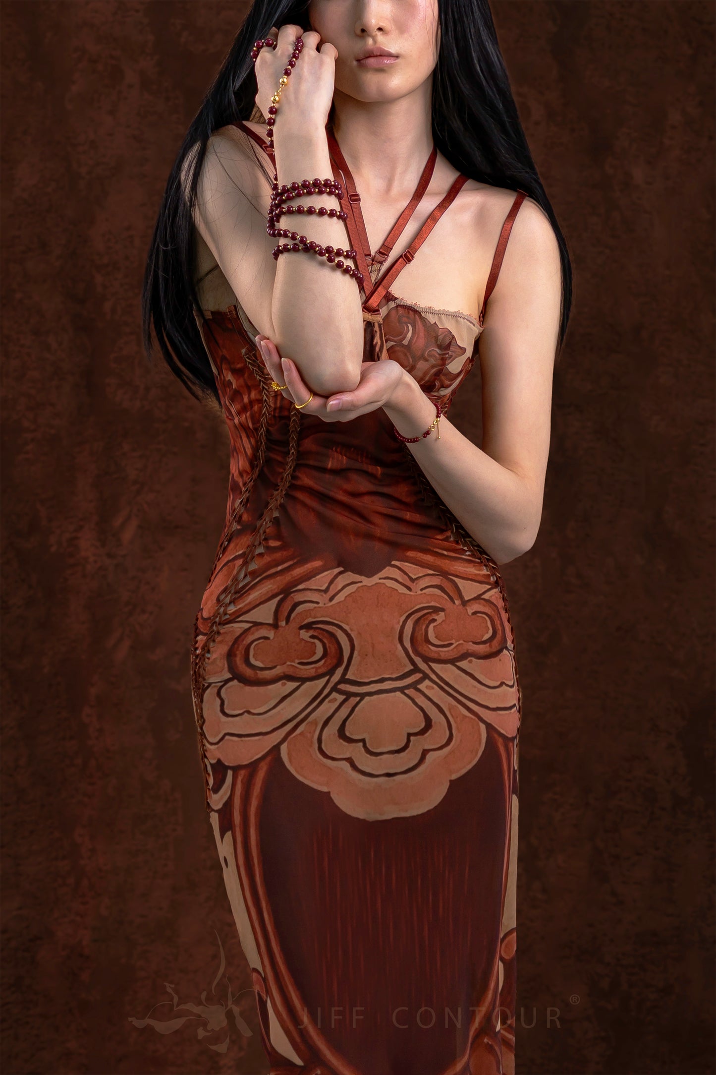 JIFF CONTOUR Religion Collection Artisan Women's Hand-Knitted Underbust Dress