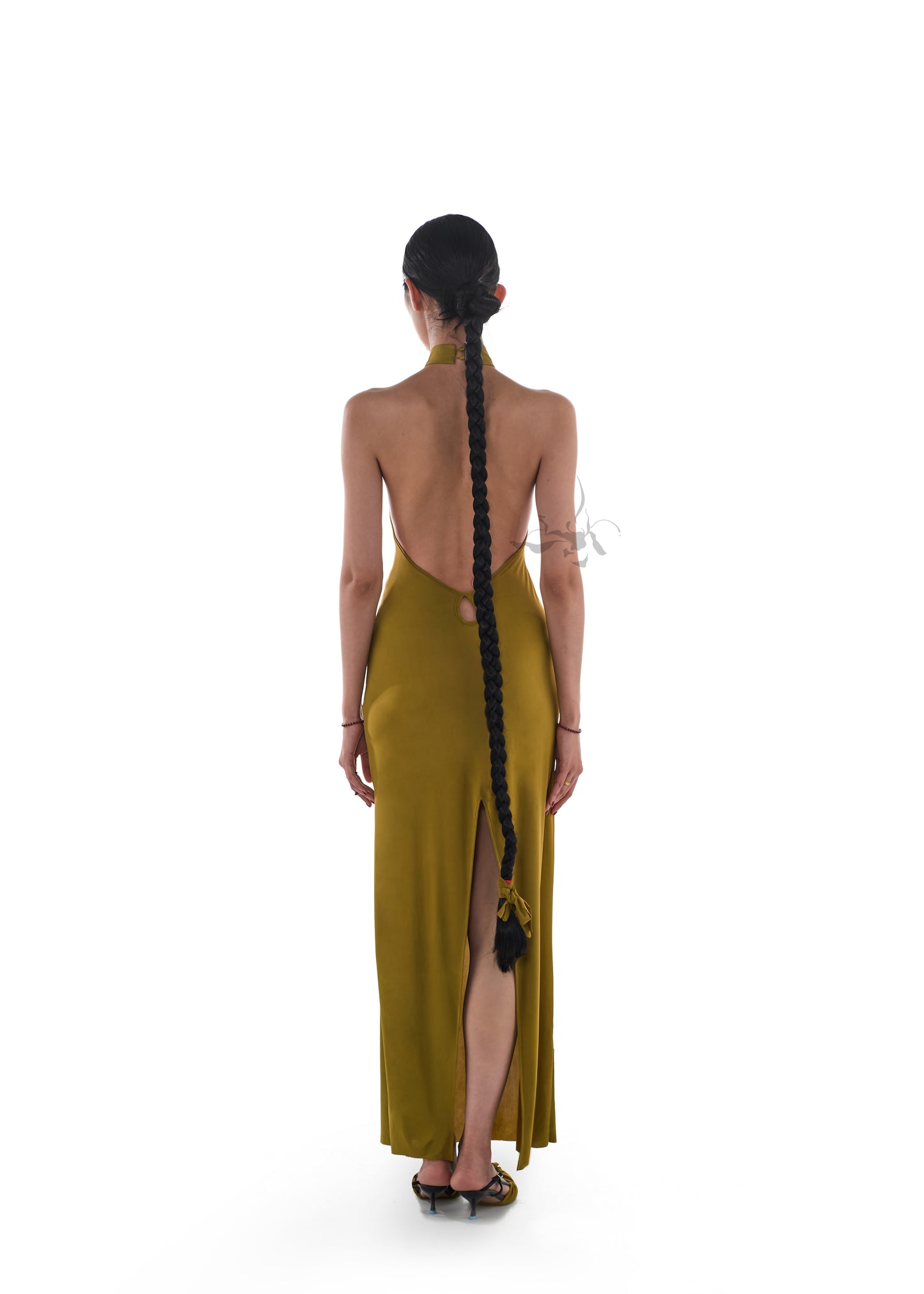 JIFF CONTOUR Golden Jade Collection Women's Backless Dress