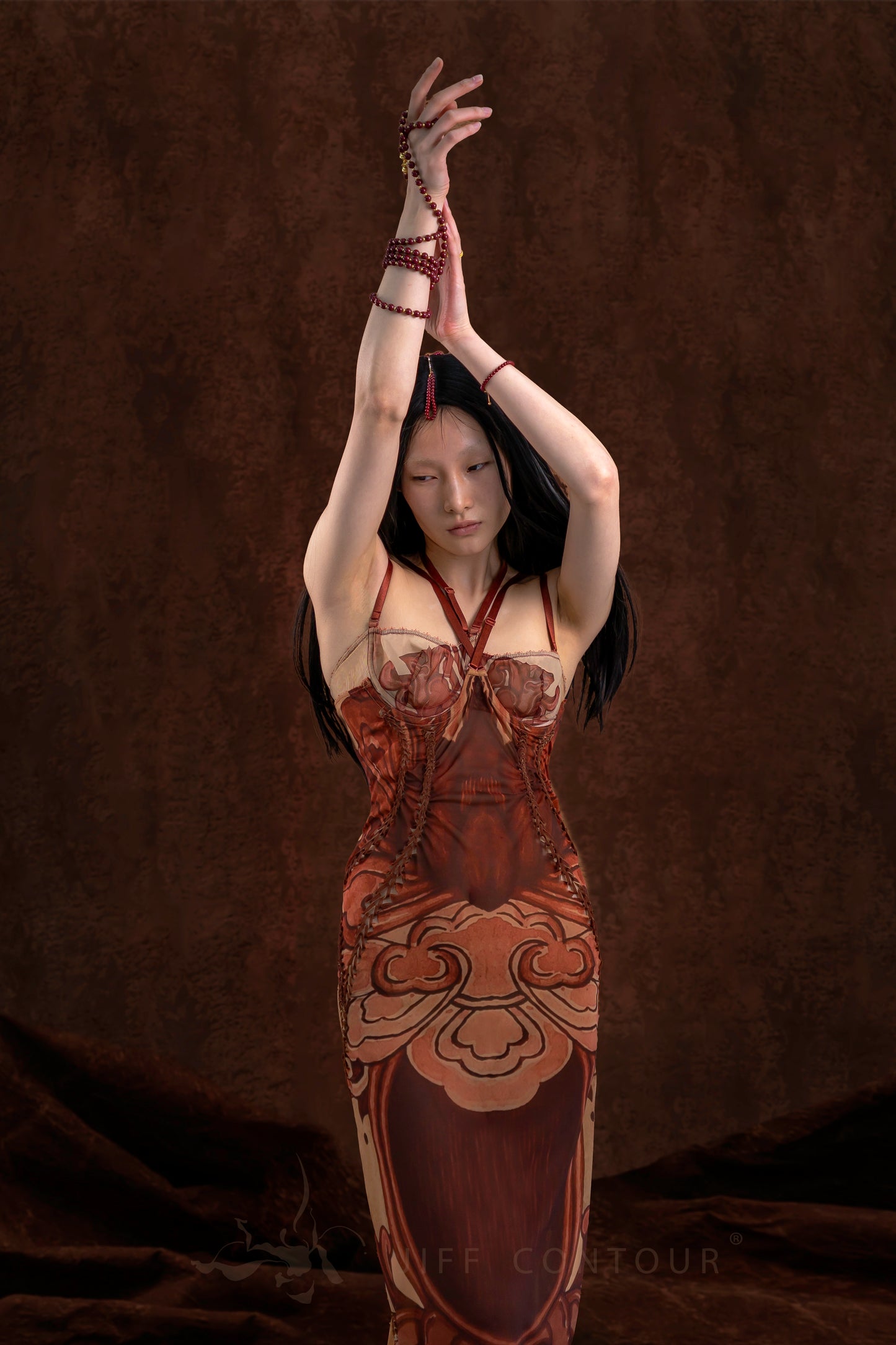 JIFF CONTOUR Religion Collection Artisan Women's Hand-Knitted Underbust Dress